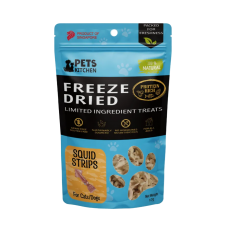 Pets Kitchen Treat Freeze-Dried Squid Strips 17g